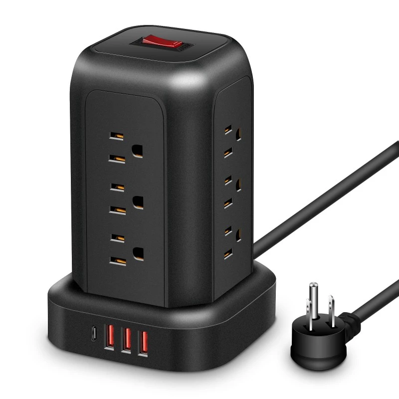 12 aljzat Hosszabbító kábel US Power Strip
