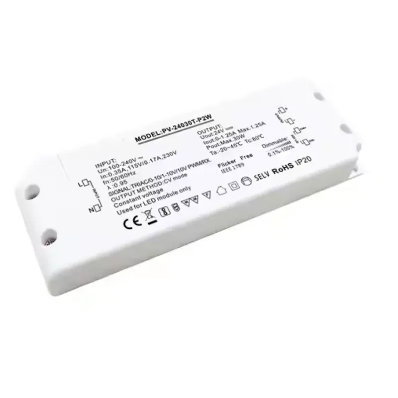 Miért a 30 W-os állandó feszültségű, triac fényerő-szabályozó LED-meghajtó az optimális választás a modern világítási megoldásokhoz?