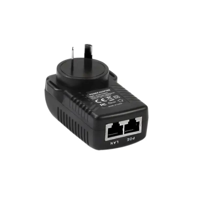 24V 1A POE fali adapter, két portos POE befecskendező