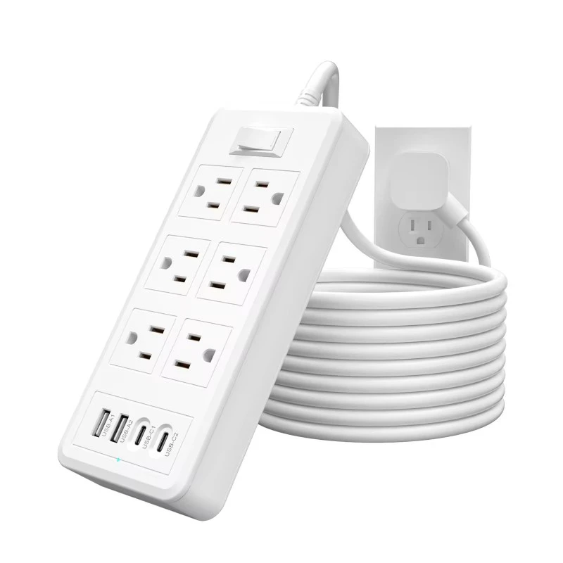 6 kimenet 4 USB port US Power Strip
