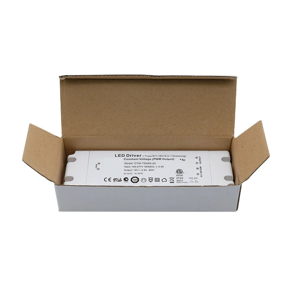 60 W-os állandó feszültségű, ultravékony triac fényerőszabályzó LED meghajtó