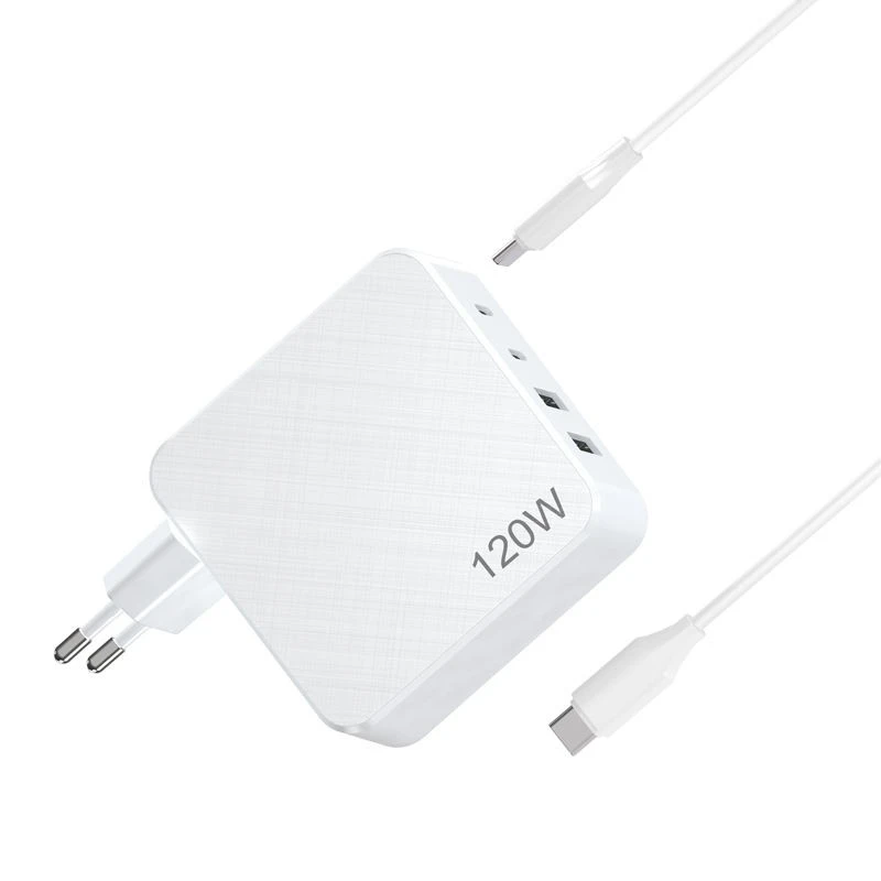 Laptop többportos fali töltő 120W GaN USB C töltő