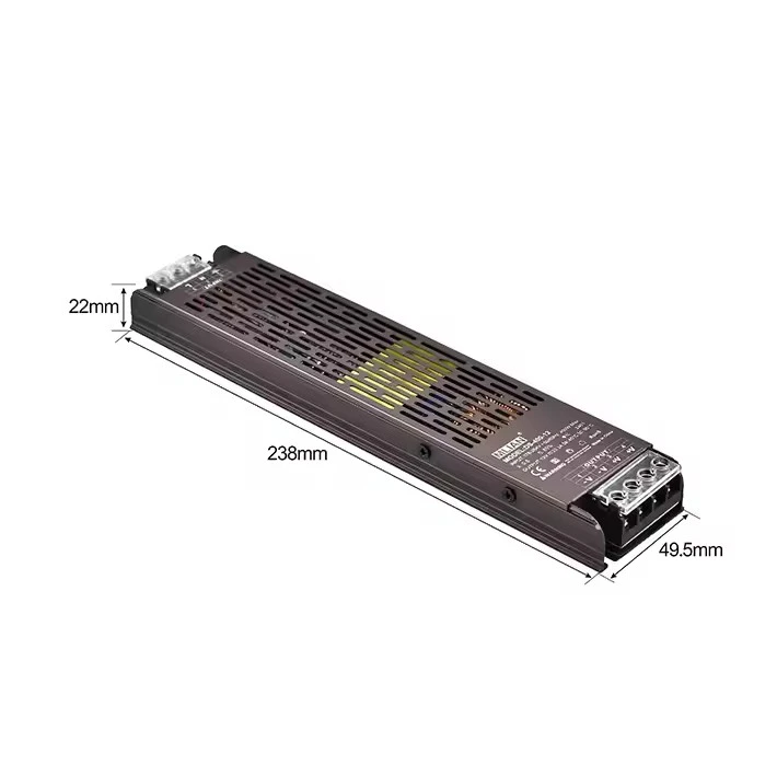 Ultra vékony vagy vékony 100 W 12 V/24 V egykimenetes kapcsoló tápegység